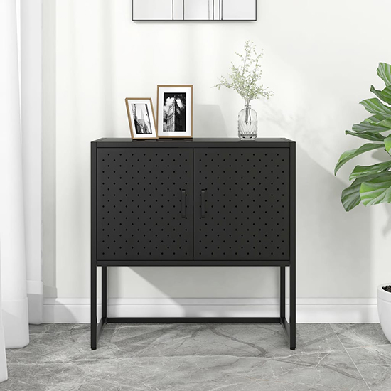 Utara Steel Storage Cabinet With 2 Doors In Black