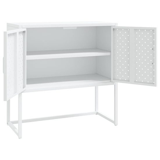 Utara Steel Storage Cabinet With 2 Doors In White
