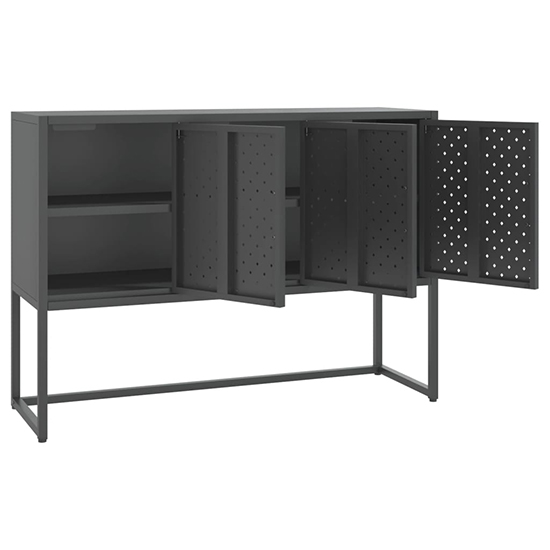 Utara Steel Storage Cabinet With 3 Doors In Anthracite