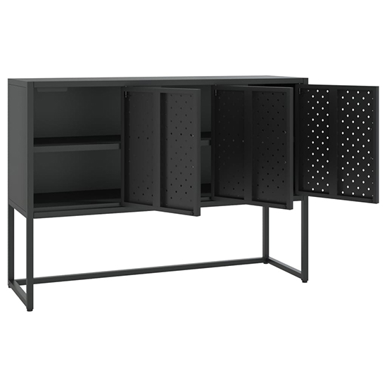 Utara Steel Storage Cabinet With 3 Doors In Black