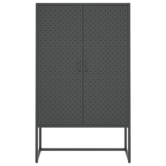 Utara Tall Steel Storage Cabinet With 2 Doors In Anthracite_5