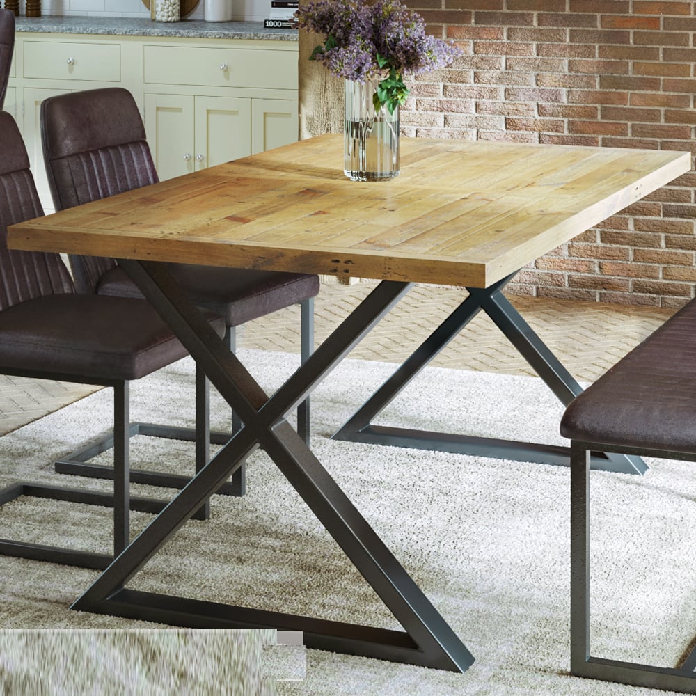 Utica Small Wooden Dining Table With Diagnal Legs In Satin