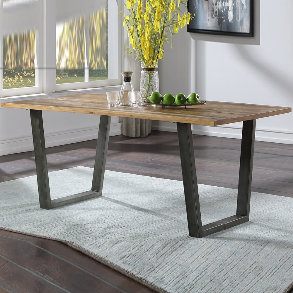 Utica Wooden Rectangular Dining Table In Satin Lacquer