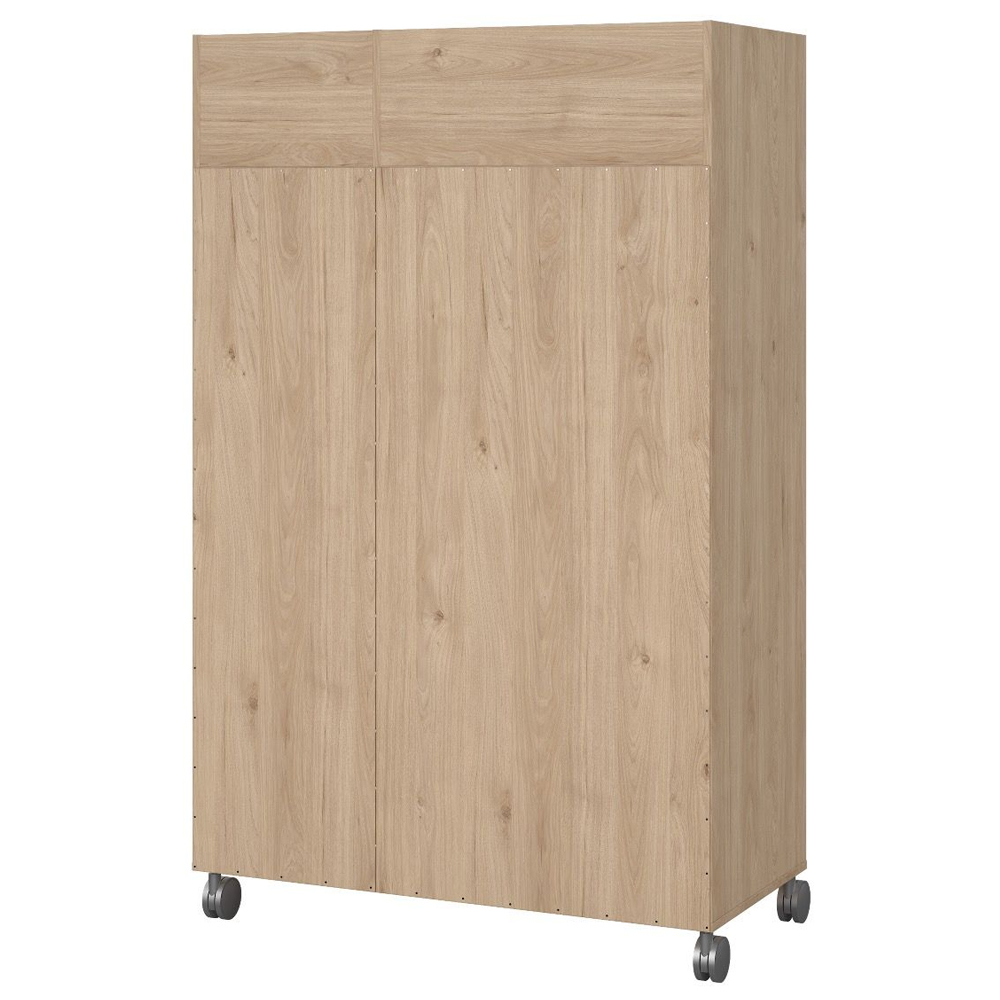 Uxbridge Wooden Open Wardrobe With 6 Shelves In Jackson Hickory Oak