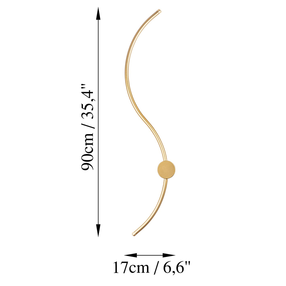 Uyan Metal Wall Light in Gold