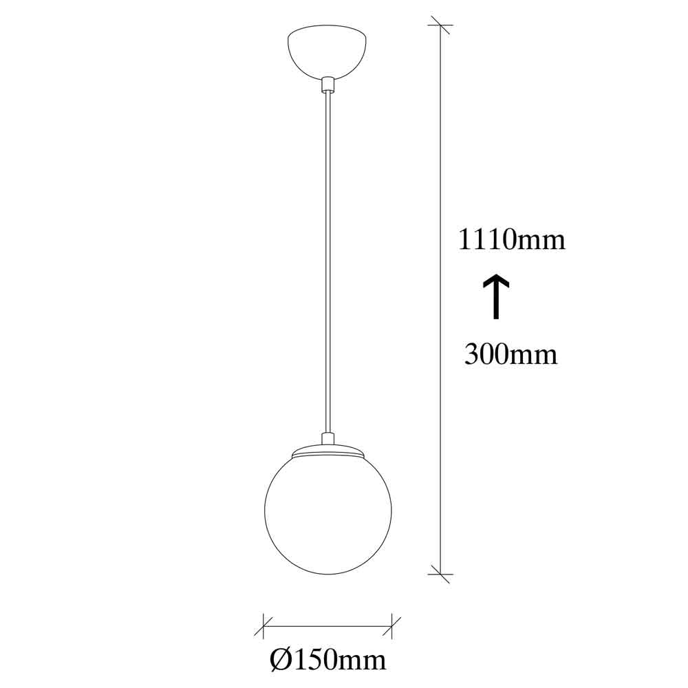 Uzum Iron Ceiling Pendant Light in Silver and White