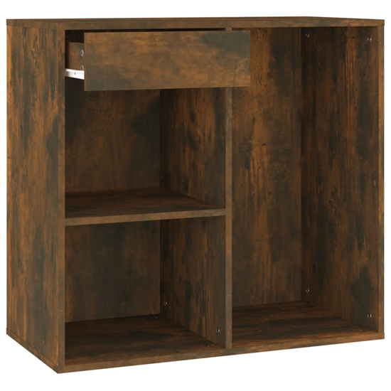 Vadim Wooden Dressing Table In Smoked Oak With LED Lights