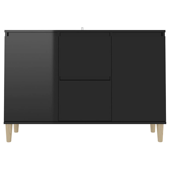 Vaeda High Gloss Sideboard With 2 Doors 2 Drawers In Black_4
