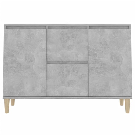 Vaeda Wooden Sideboard With 2 Doors 2 Drawer In Concrete Effect