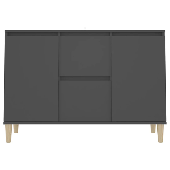 Vaeda Wooden Sideboard With 2 Doors 2 Drawers In Grey_4