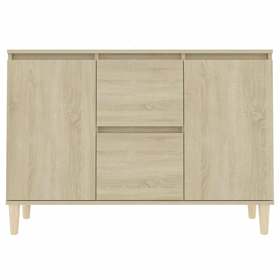 Vaeda Wooden Sideboard With 2 Doors 2 Drawers In Sonoma Oak