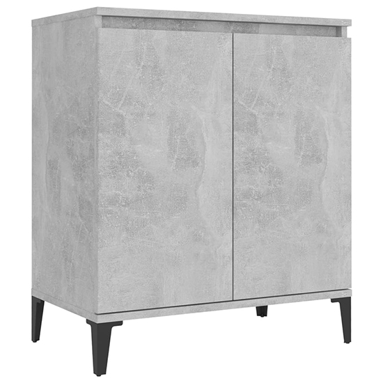 Vaeda Wooden Sideboard With 2 Doors In Concrete Effect