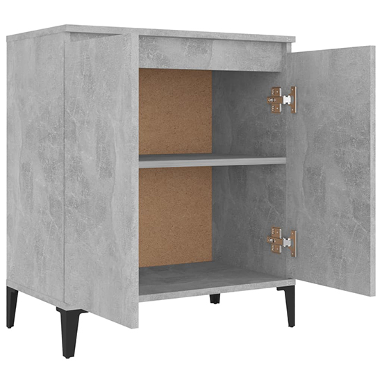 Vaeda Wooden Sideboard With 2 Doors In Concrete Effect