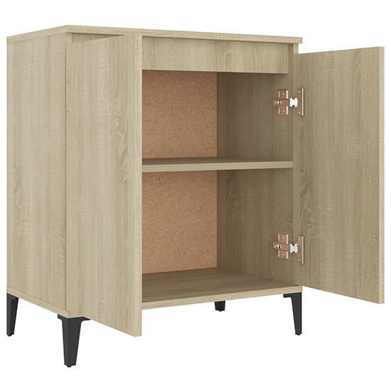 Vaeda Wooden Sideboard With 2 Doors In Sonoma Oak