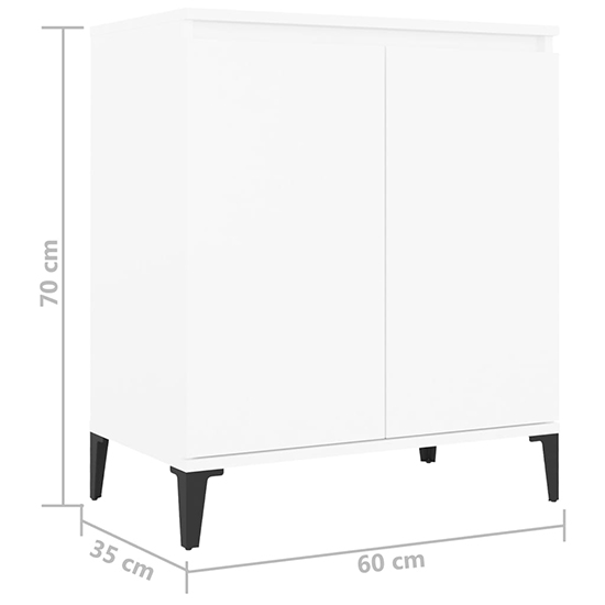 Vaeda Wooden Sideboard With 2 Doors In White