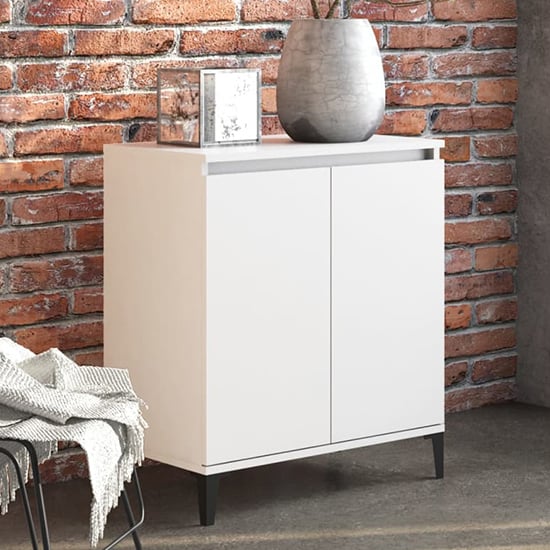 Photo of Vaeda wooden sideboard with 2 doors in white