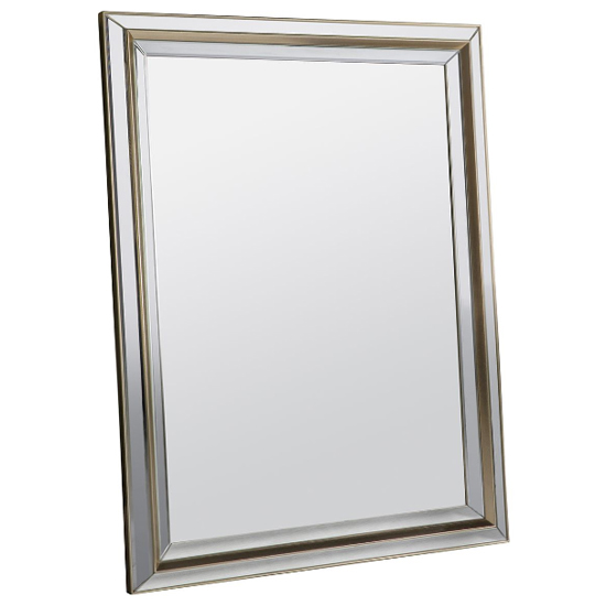 Read more about Vague rectangular wall mirror in gold frame