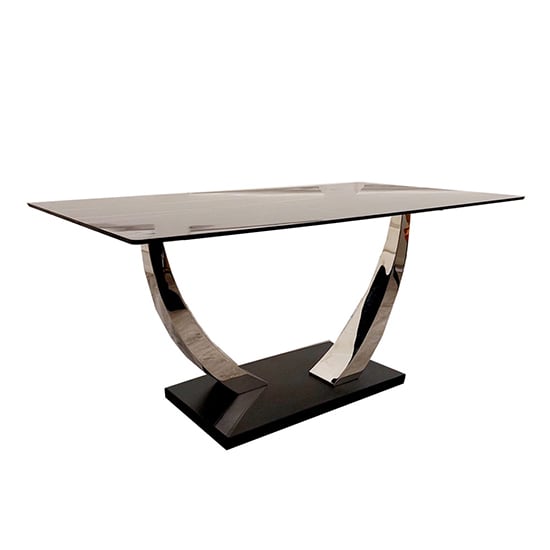 Vail Black Sintered Stone Dining Table With Chrome Pedestal Legs_1