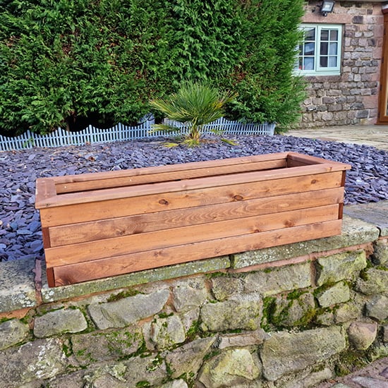 Vail Timber Trough Extra Large In Brown