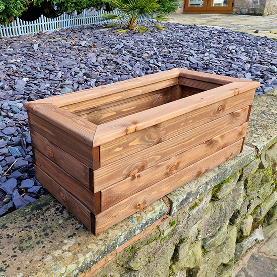 Read more about Vail timber trough large in brown
