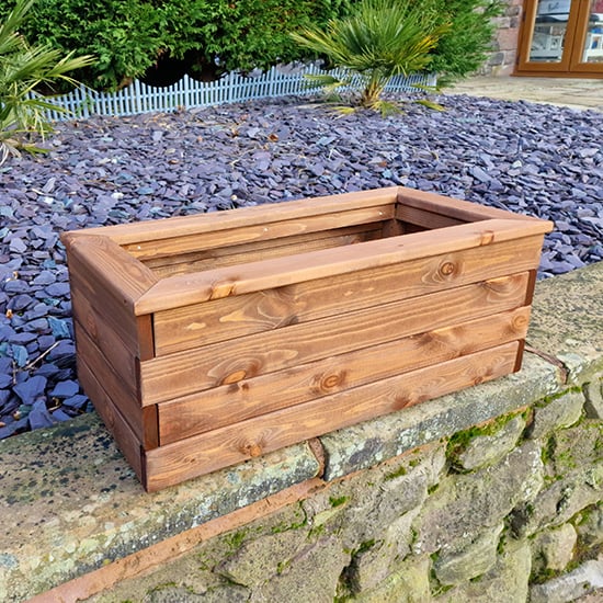 Photo of Vail timber trough medium in brown