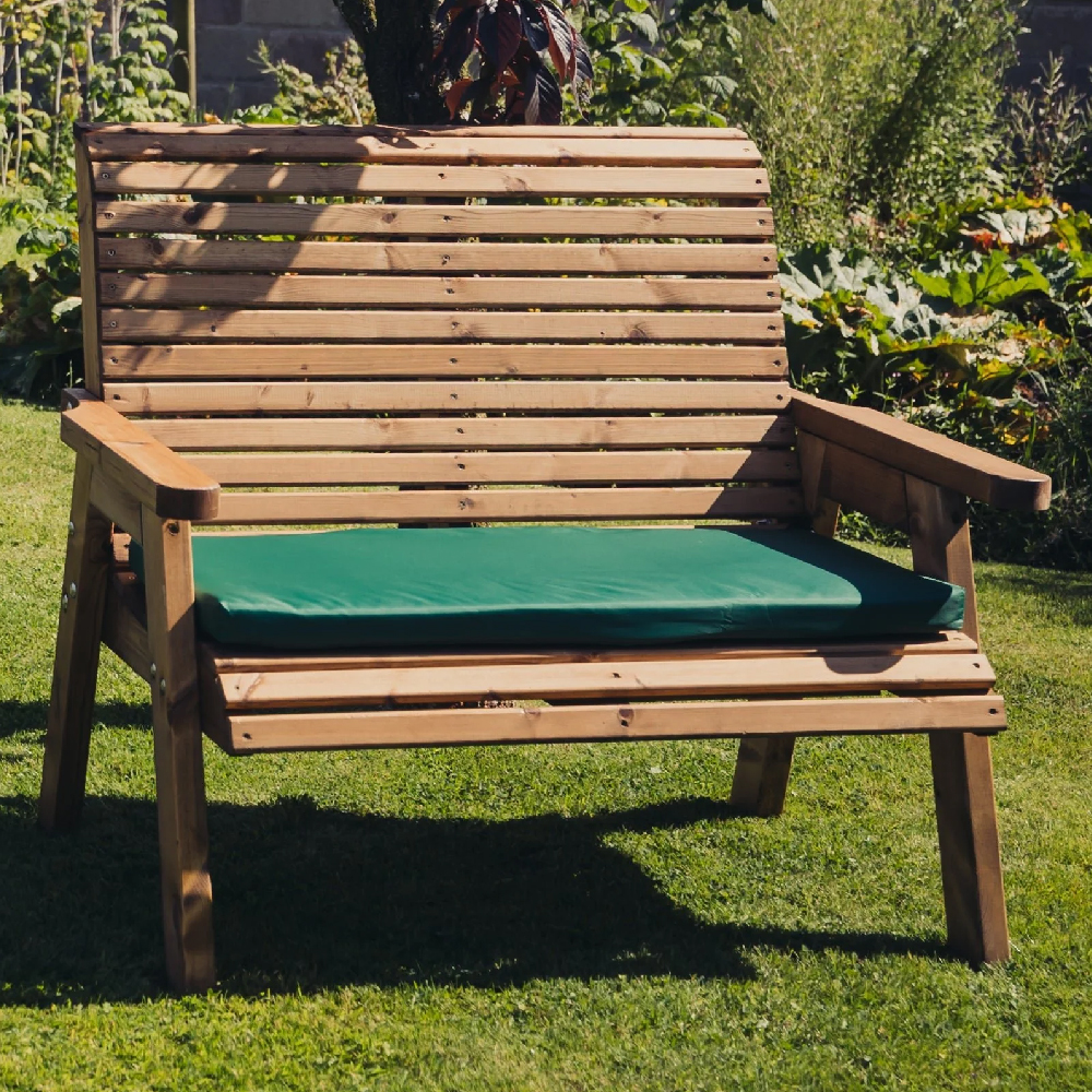 Vail Wooden Garden 2 Seater Bench In Natural