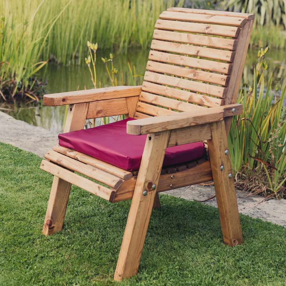 Vail Wooden Garden Armchair In Natural