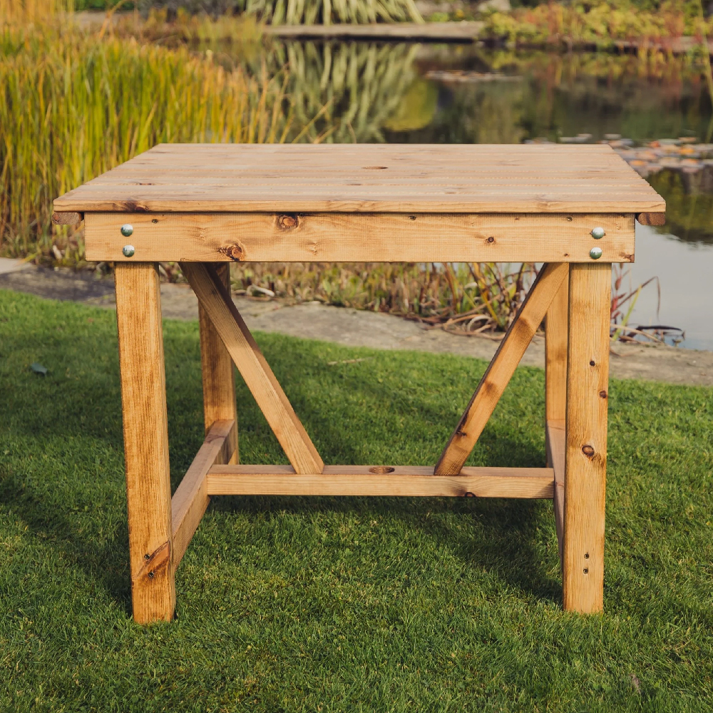 Vail Wooden Garden Dining Table In Natural