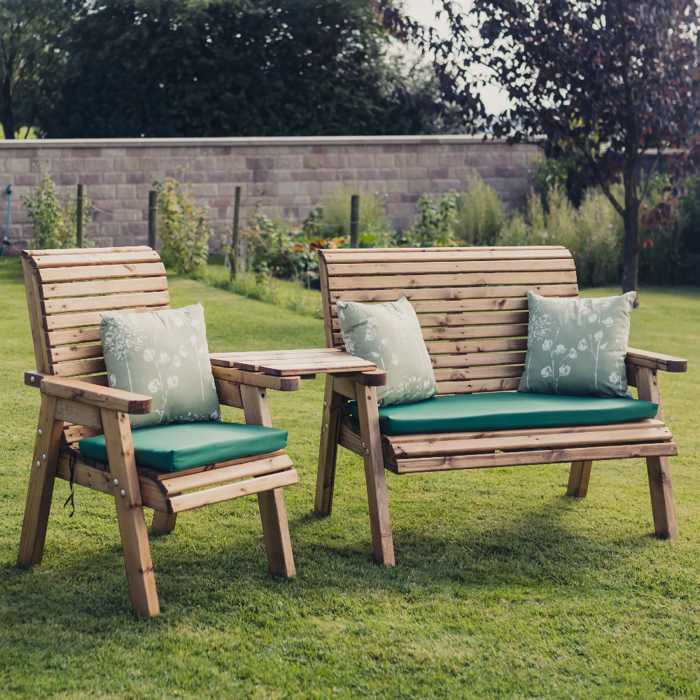 Vail Wooden Garden Trio Seating Seat In Natural