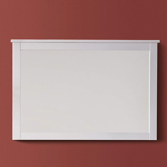 Valdo Wall Mirror In White Wooden Frame thumbnail