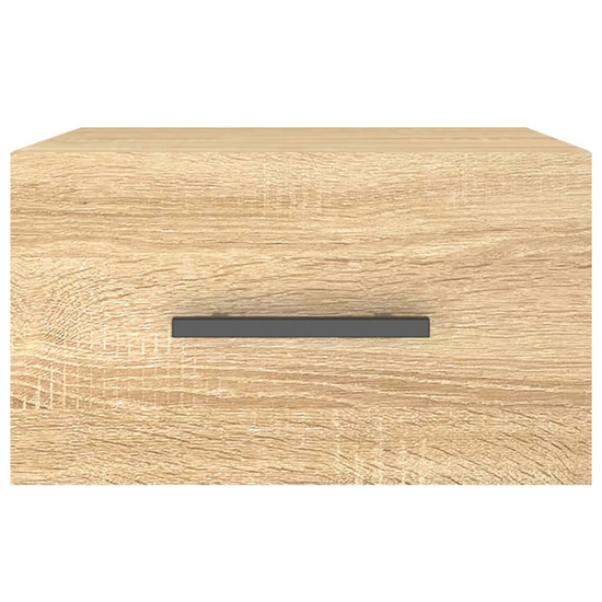 Valence Wall Hung Wooden Bedside Cabinet In Sonoma Oak