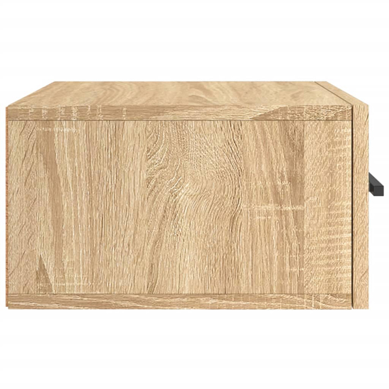 Valence Wall Hung Wooden Bedside Cabinet In Sonoma Oak