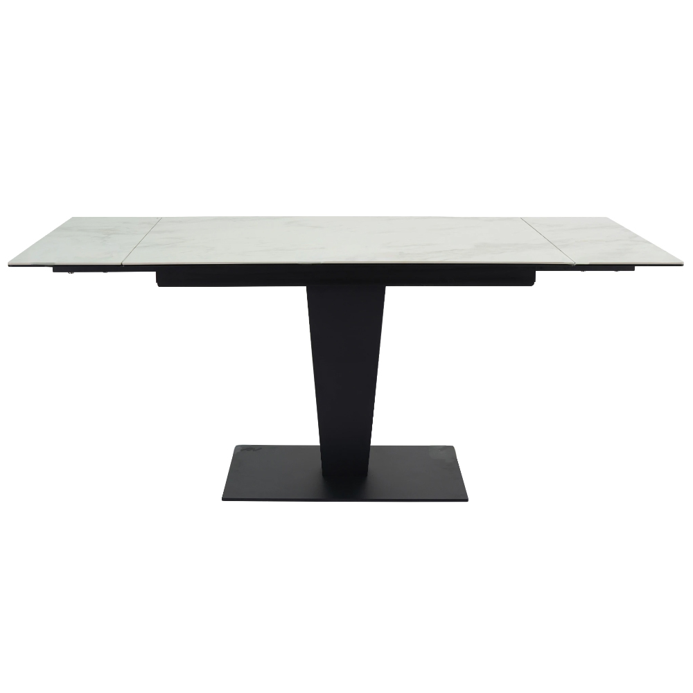 Valencia Ceramic Marble Extending Dining Table In White