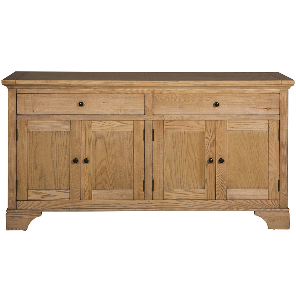 Valencia Wooden Sideboard With 4 Doors 2 Drawers In Natural