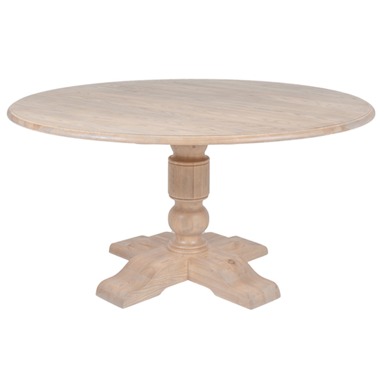 Valente Round Wooden Dining Table In Natural Furniture in Fashion