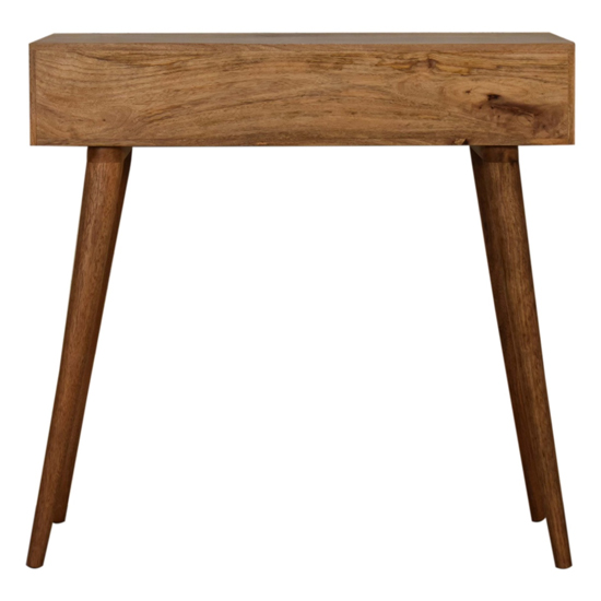 Valentina Wooden Console Table In Oak Ish With 2 Drawers_5