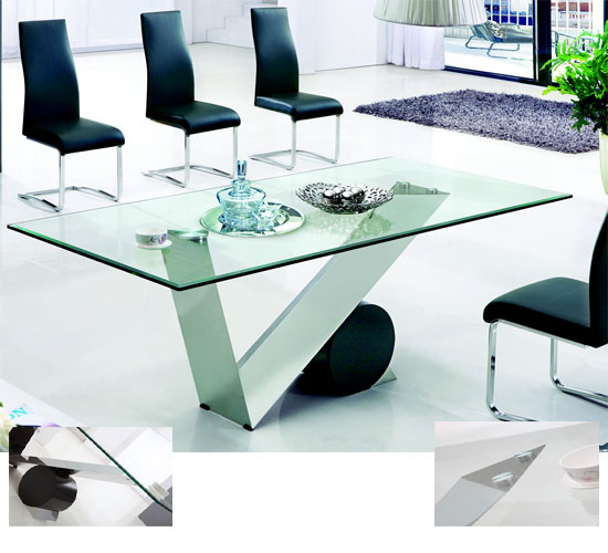 valentino dining table larg - 6 Modern Glass Dining Tables From Furniture in Fashion