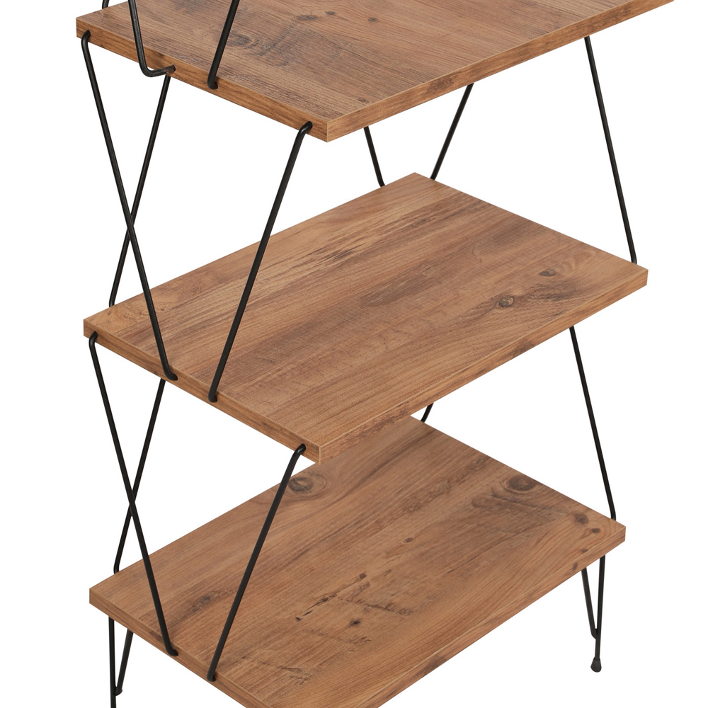 Valenza Wooden Bookcase With 5 Shelves In Pine