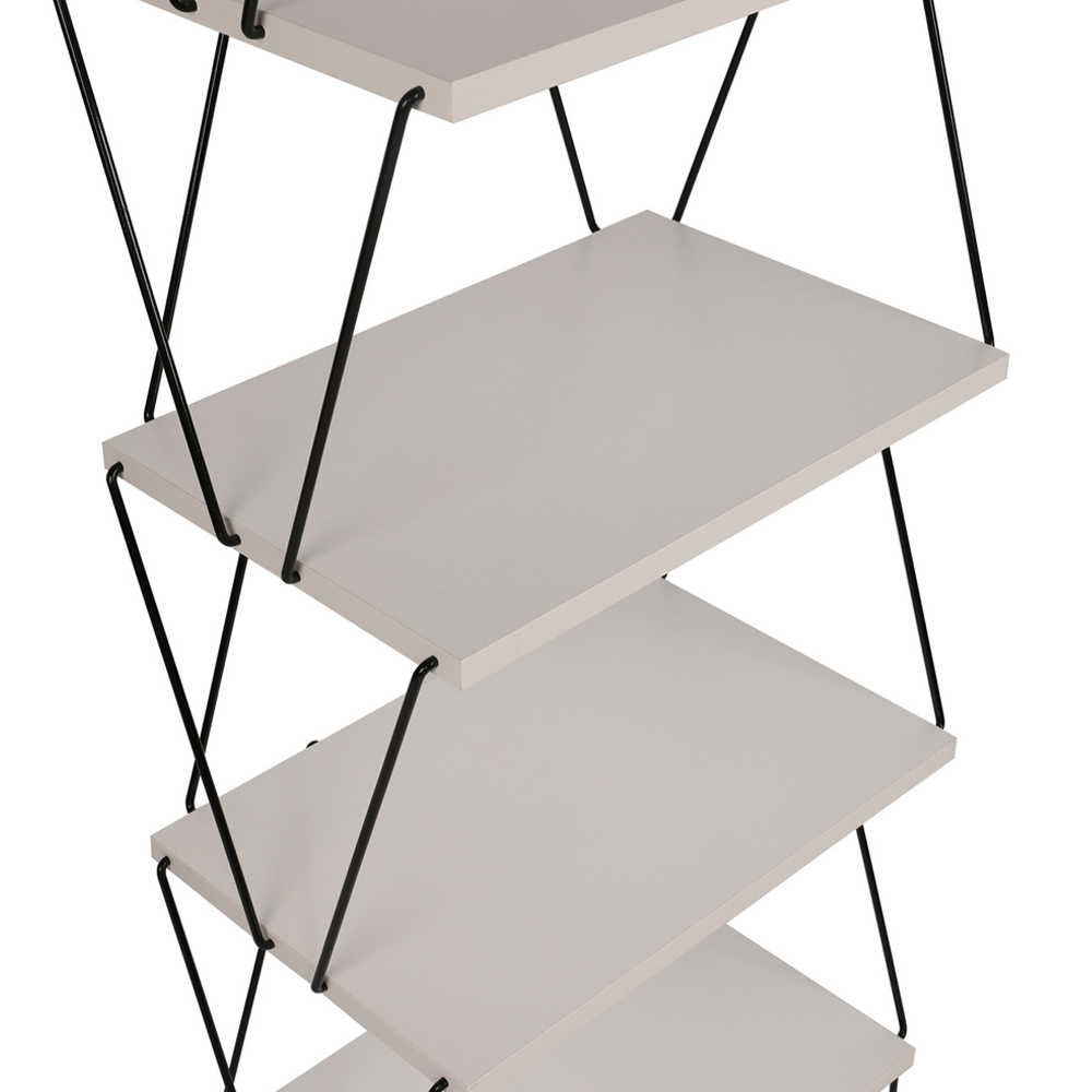 Valenza Wooden Bookcase With 5 Shelves In White