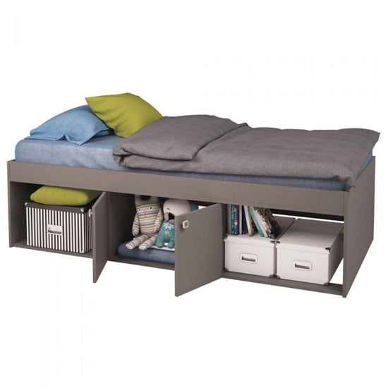Valerie Kids Low Sleeper Cabin Storage Bed In Grey_2