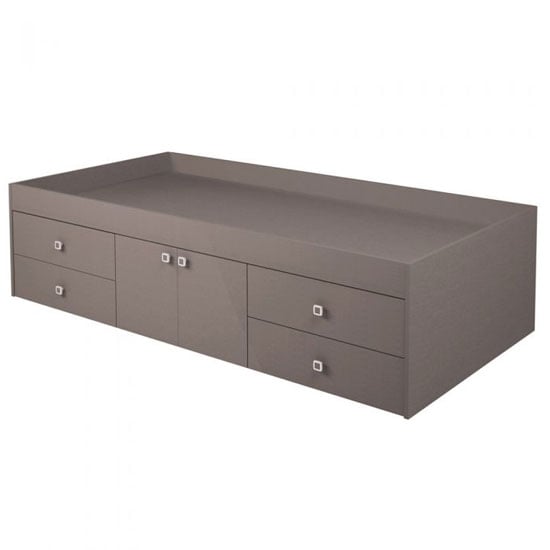 Valerie Kids Single Bed In Grey With 2 Doors And 4 Drawers_3