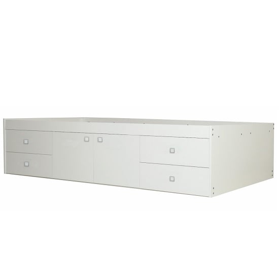 Valerie Single Bed In White With 2 Doors And 4 Drawers_2