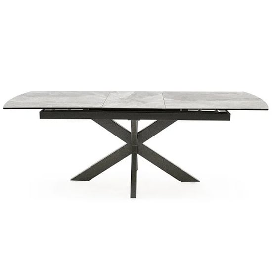 Read more about Valerio ceramic extending dining table with metal base in grey