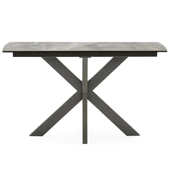 Valerio Ceramic Top Console Table With Metal Base In Grey Furniture