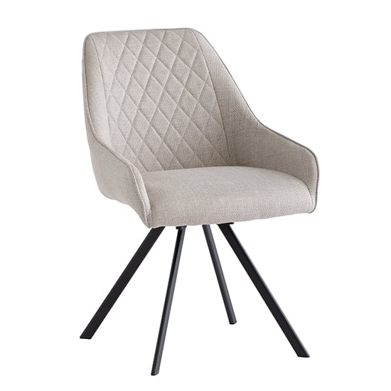 Product photograph of Valko Fabric Dining Chair Swivel In Stone from Furniture in Fashion