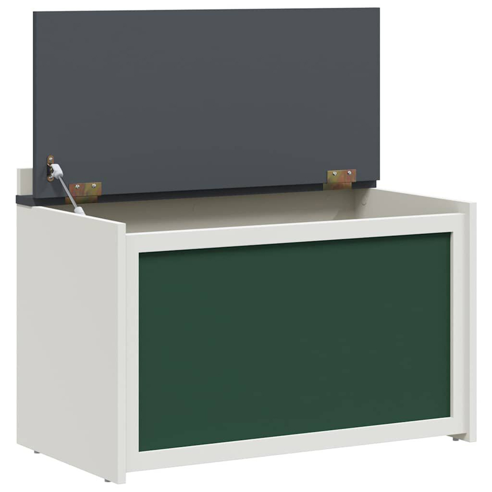 Vallejo Wooden Storage Box In White And Grey