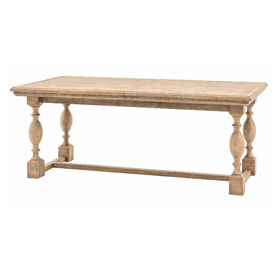 Valletta Extending Wooden Dining Table In Natural
