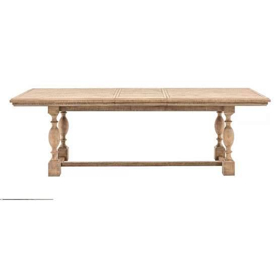 Valletta Extending Wooden Dining Table In Natural