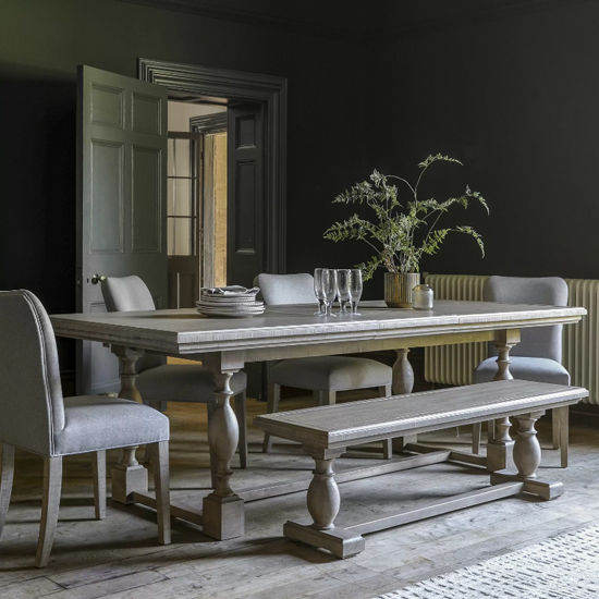 Valletta Extending Wooden Dining Table In Natural