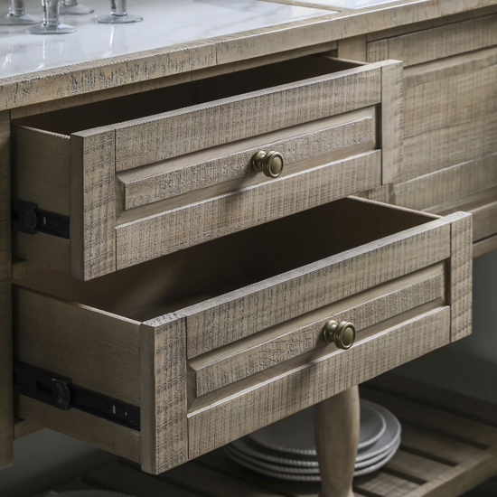 Valletta Marble Top Sideboard 2 Doors 2 Drawers In Natural